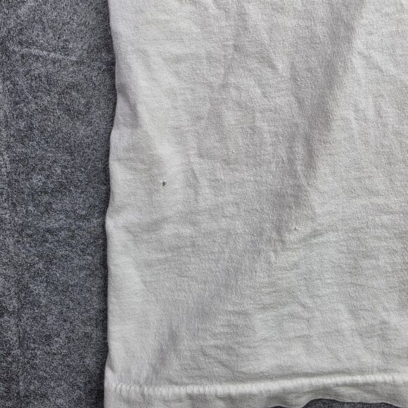 Vintage World Peace Begins at Home Shirt Mens Small White Graphic Roses Distress - Picture 6 of 13